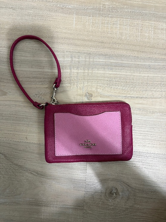Coach Handbags - Coach Leather Wristlet Wallet - Two Tone Pink